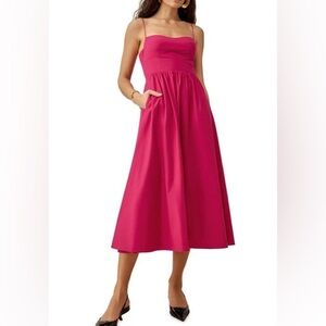 Reformation Vinny Dress in Rhubarb